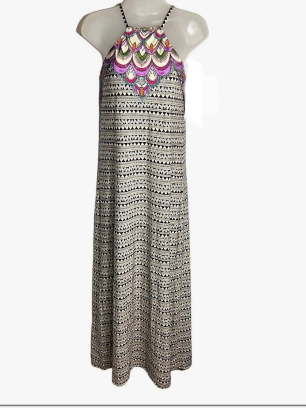 High Neck, Tie Back Swim Cover-up.  Size S / Laundry by Shelly Segal Los Angeles